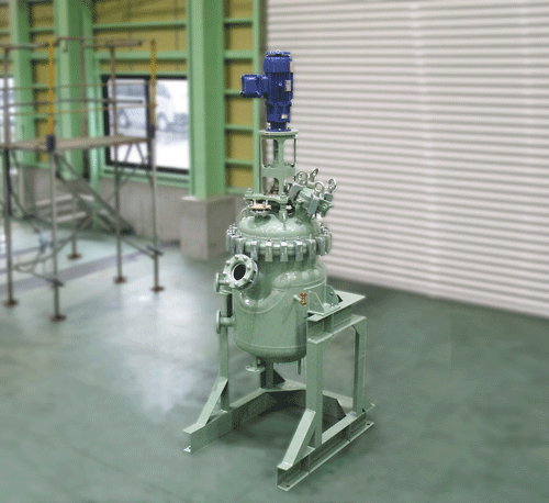 グラスライニング製100L反応器胴横覗付